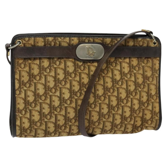 Christian Dior Trotter Shoulder Bag Canvas Brown Canvas Bag ()