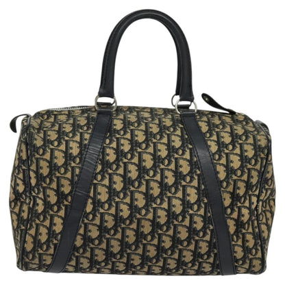 Christian Dior Trotter Boston Bag Diorissimo Canvas Navy Canvas Bag
