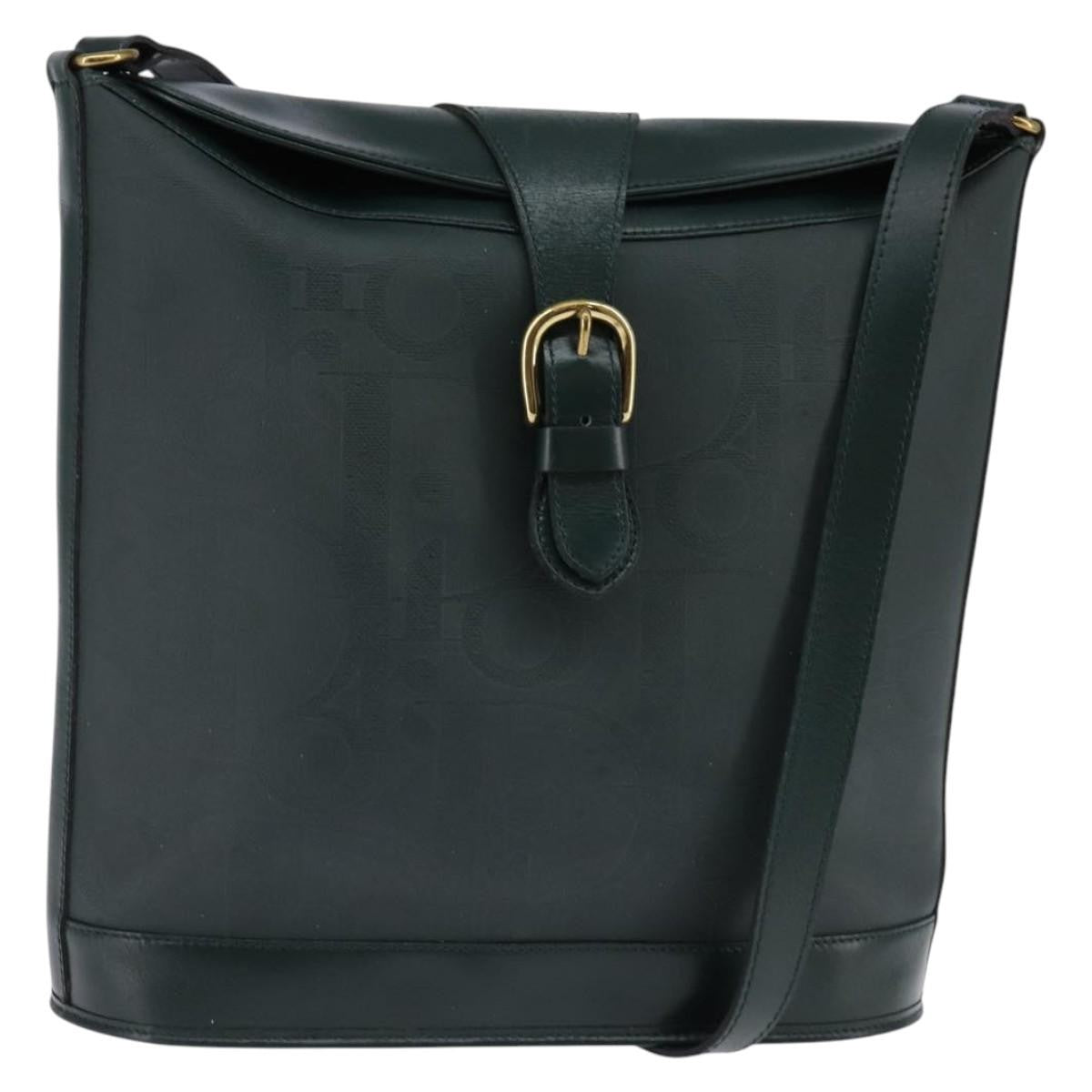 Christian Dior Trotter Crossbody Bag Canvas Green Canvas Shoulder Bag Bag