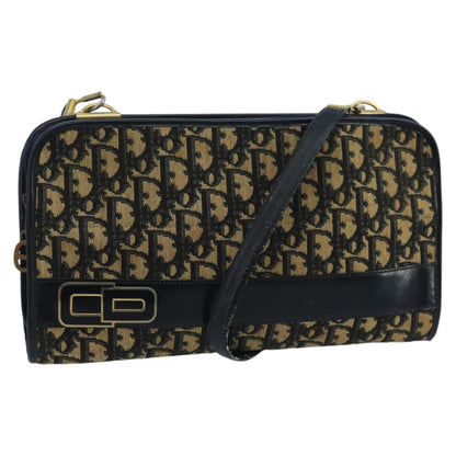 Christian Dior Trotter Crossbody Bag Diorissimo Coated Canvas Navy Canvas Shoulder Bag Bag ()