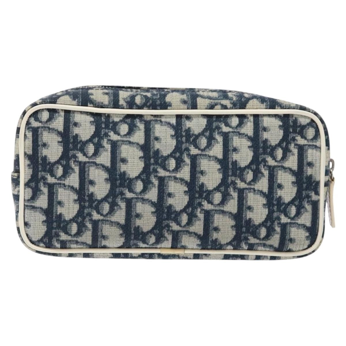 Christian Dior Trotter Pouch Diorissimo Canvas Navy Canvas Clutche Pouche Bag