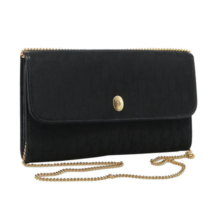 Christian Dior Trotter Crossbody Bag Canvas Black Canvas Shoulder Bag Bag ()