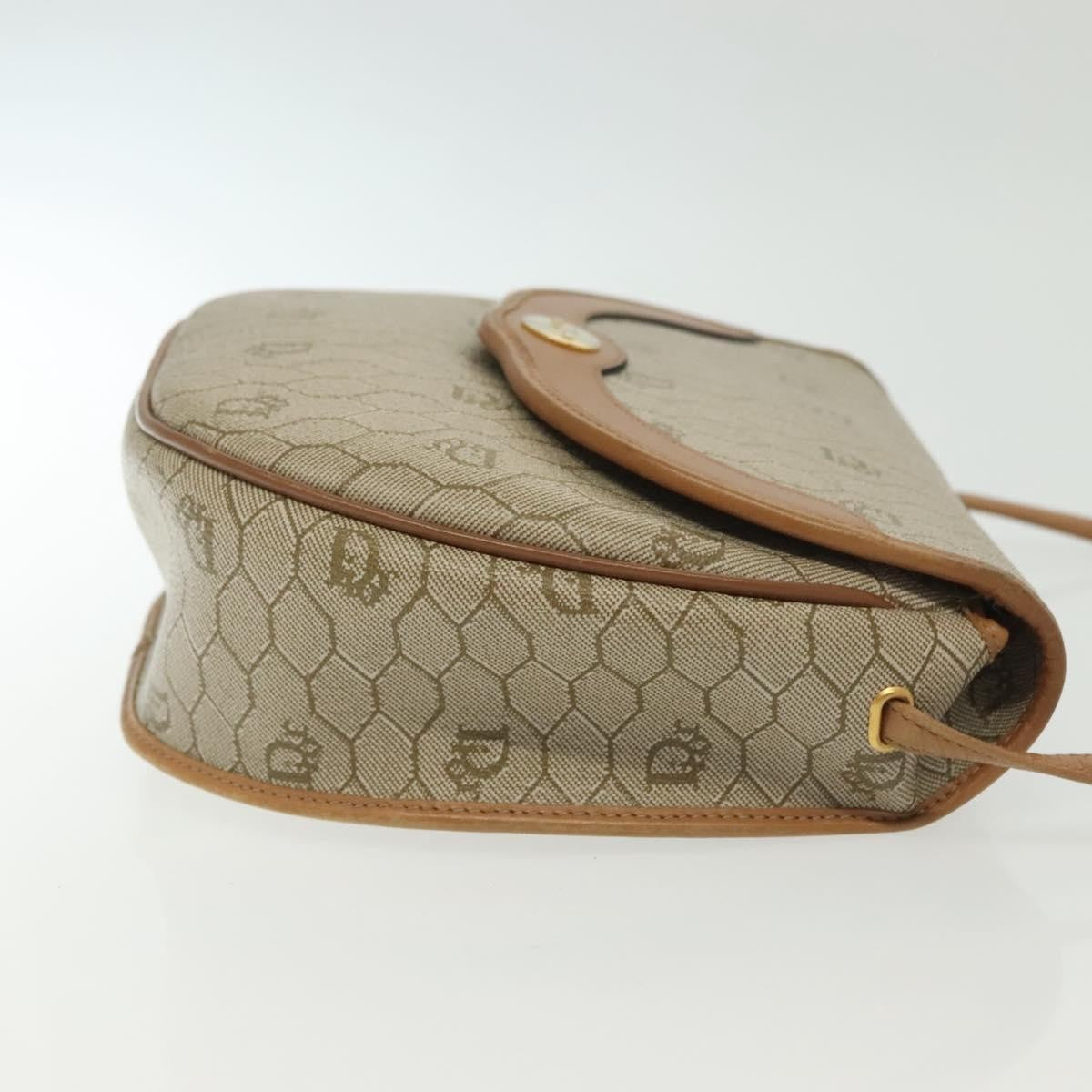 Christian Dior Honeycomb Shoulder Bag Canvas Beige Canvas Bag Canvas