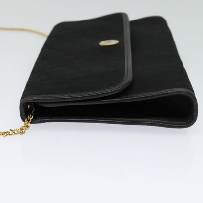 Christian Dior Trotter Flap Crossbody Bag Canvas Black Canvas Shoulder Bag Bag