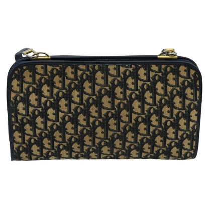 Christian Dior Trotter Crossbody Bag Diorissimo Coated Canvas Navy Canvas Shoulder Bag Bag ()