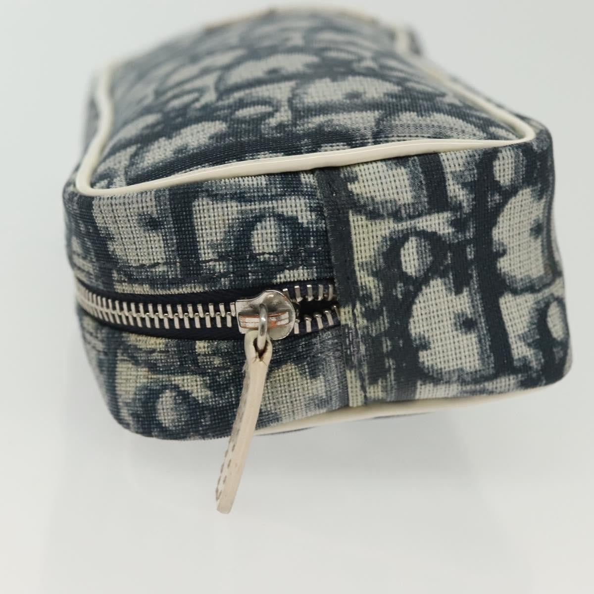 Christian Dior Trotter Pouch Diorissimo Canvas Navy Canvas Clutche Pouche Bag Canvas