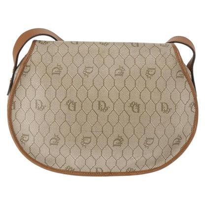 Christian Dior Honeycomb Flap Crossbody Bag Coated Canvas Beige Canvas Bag Canvas