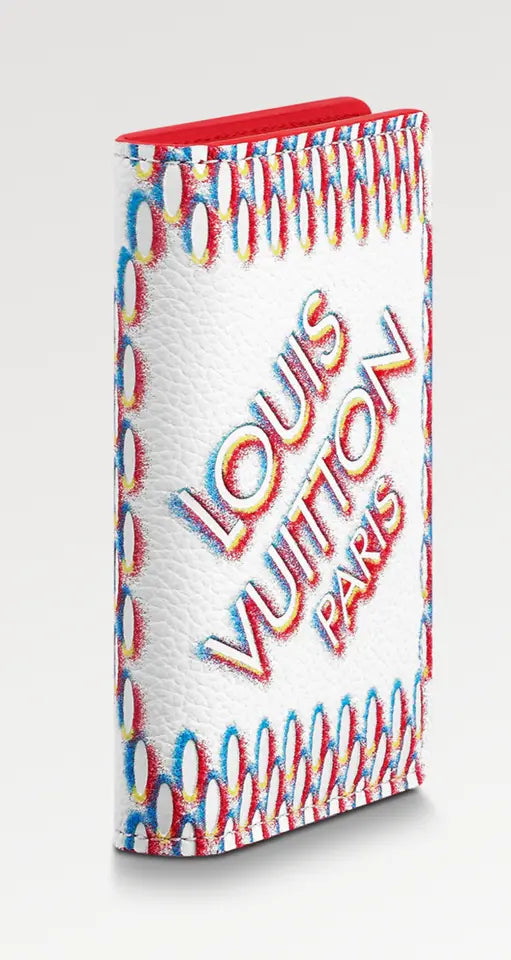 Louis Vuitton Damier Spray White Red Blue Virgil Pocket Organizer