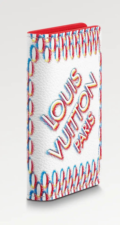 Louis Vuitton Damier Spray White Red Blue Virgil Pocket Organizer