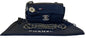 Chanel 04A Black Satin Mini Micro Square Quilted Lipstick Mirror Charm Flap Bag