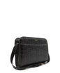 Croco Carre Crossbody Black