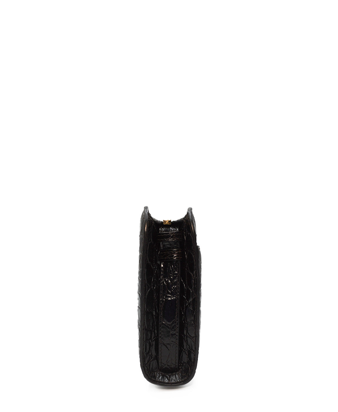 Croco Carre Crossbody Black