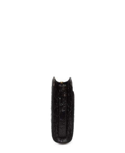 Croco Carre Crossbody Black