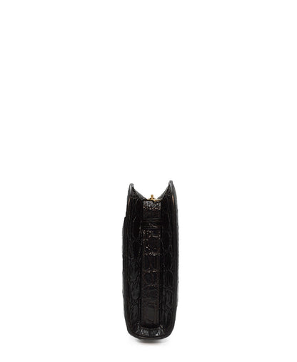 Croco Carre Crossbody Black