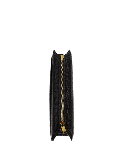 Croco Carre Crossbody Black