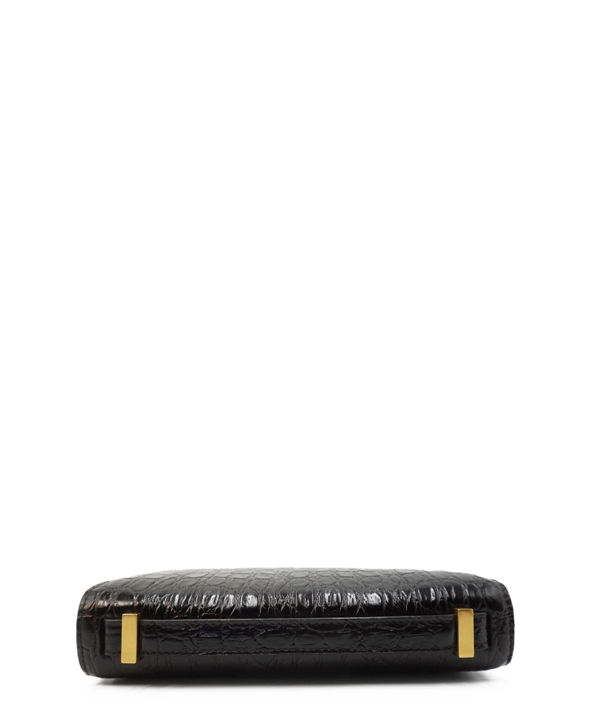 Croco Carre Crossbody Black