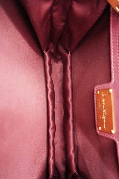 Medium Ginny Vara Ribbon Saffiano Leather Crossbody Bag Pink