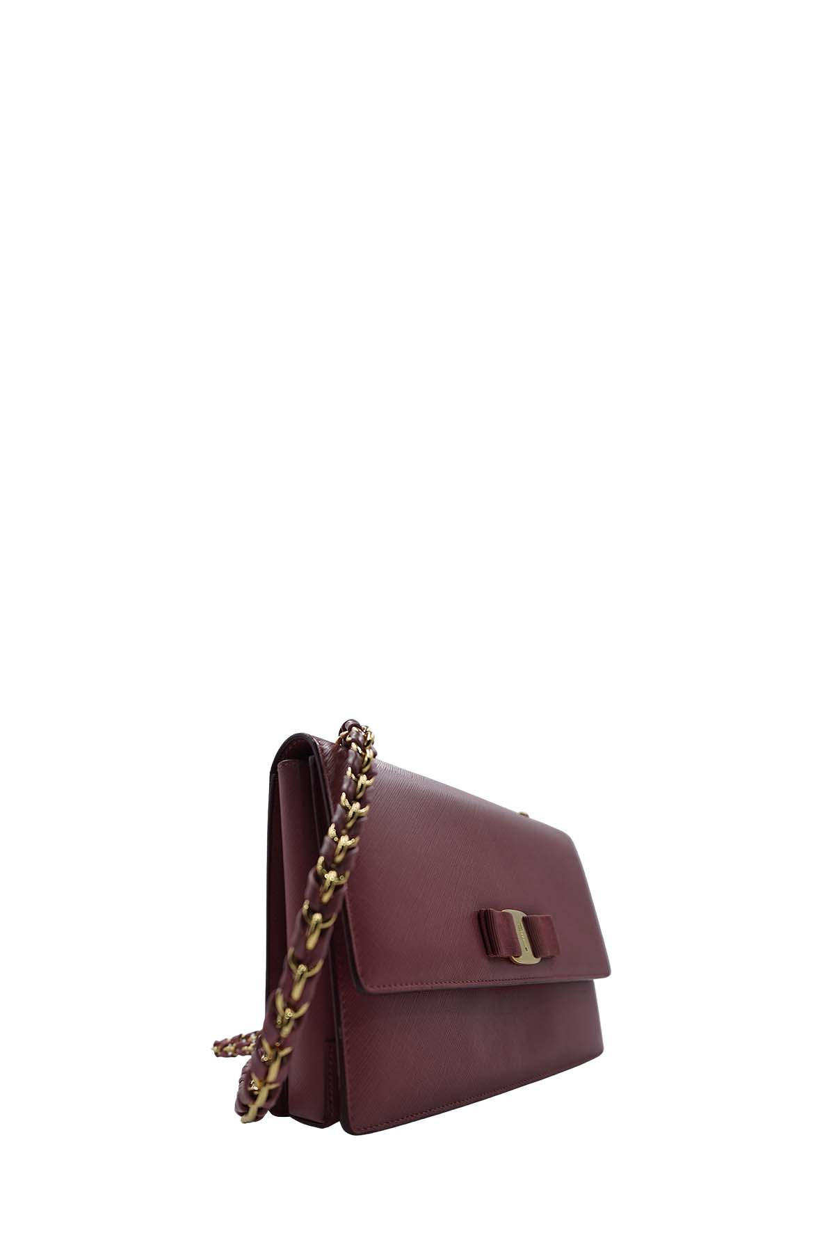 Medium Ginny Vara Ribbon Saffiano Leather Crossbody Bag Pink