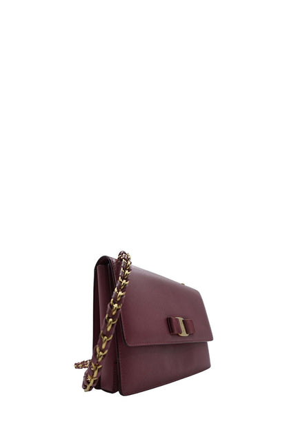 Medium Ginny Vara Ribbon Saffiano Leather Crossbody Bag Pink