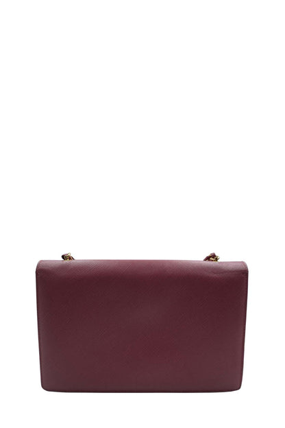 Medium Ginny Vara Ribbon Saffiano Leather Crossbody Bag Pink