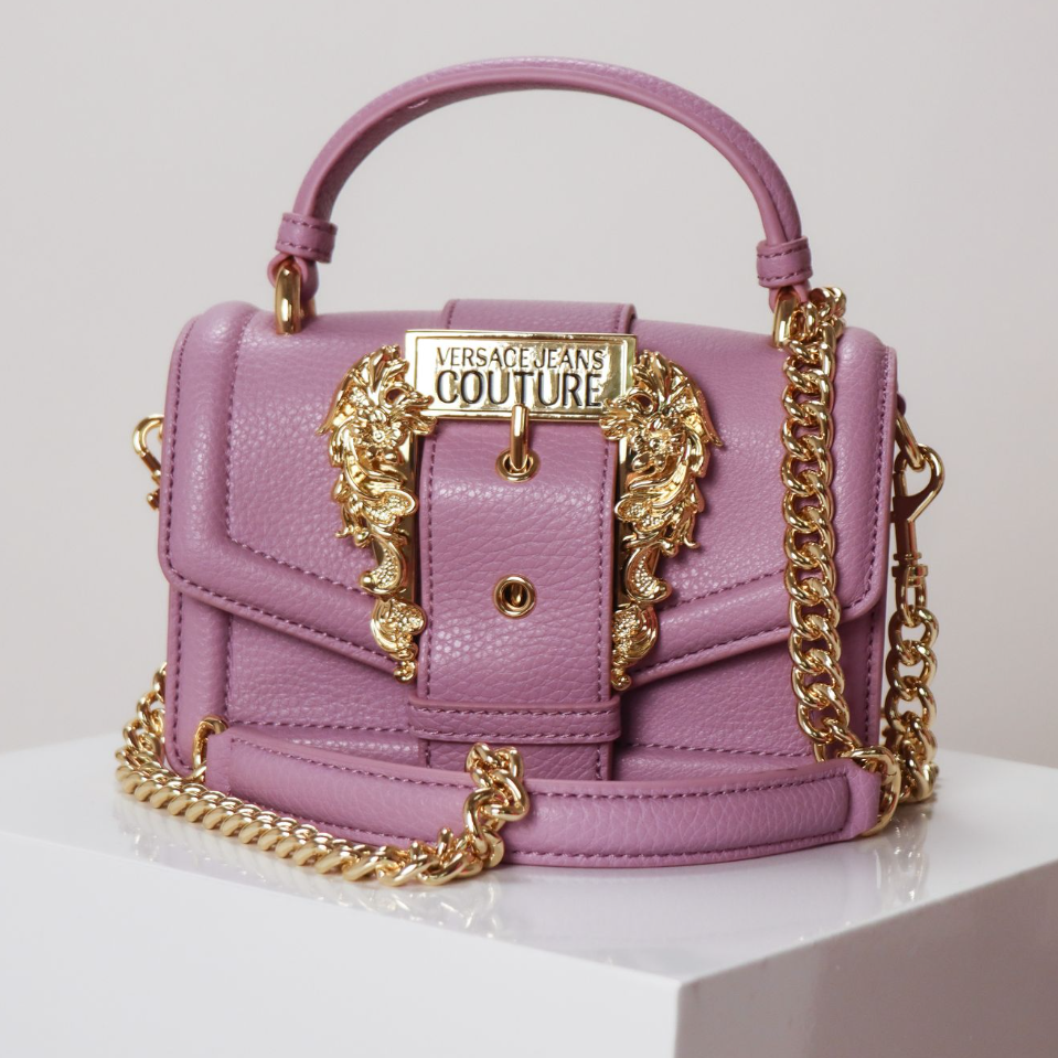 Versace Jeans Boroque Buckle Light Purple Shoulder Bag