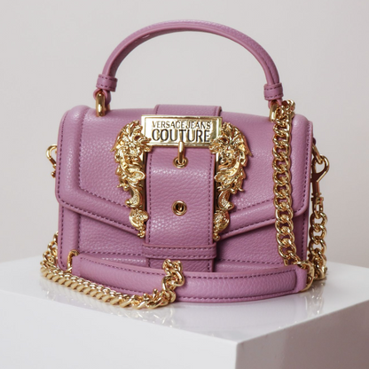 Versace Jeans Boroque Buckle Light Purple Shoulder Bag