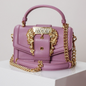 Versace Jeans Boroque Buckle Light Purple Shoulder Bag