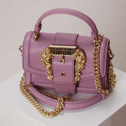 Versace Jeans Boroque Buckle Light Purple Shoulder Bag