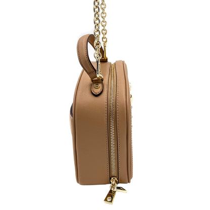 Leonti Crossbody Bag Leather Beige