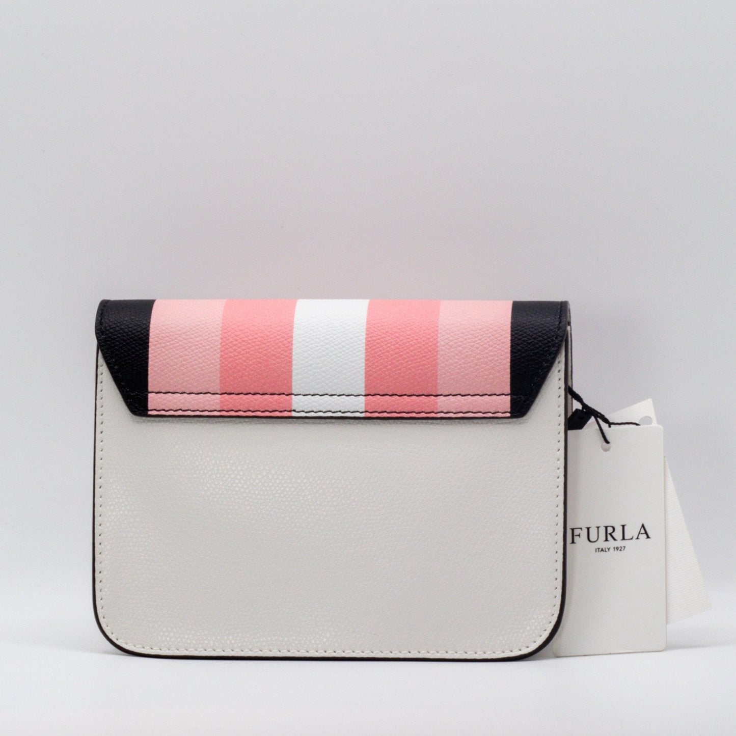 Metropolis Mini Crossbody Black and Pink Leather
