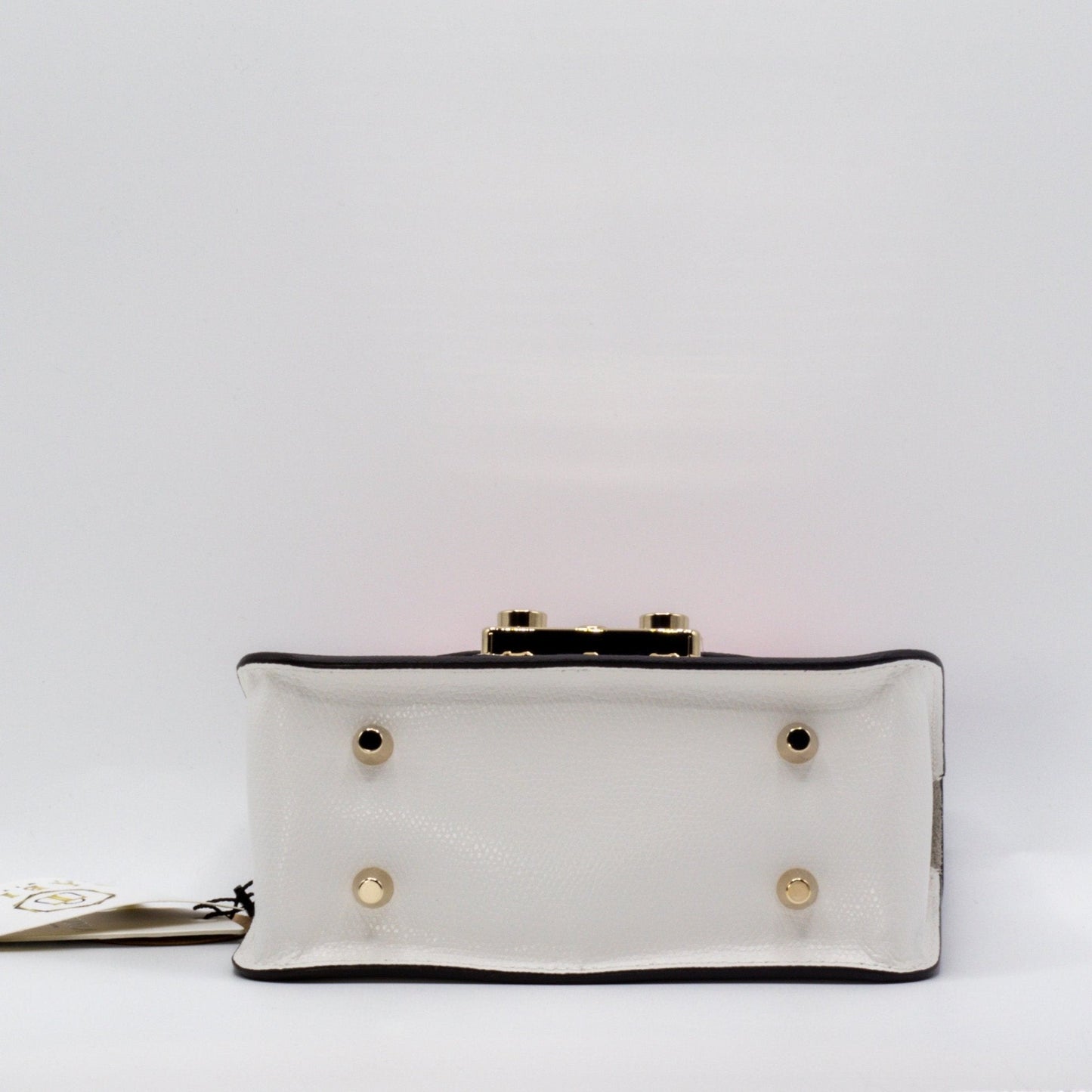 Metropolis Mini Crossbody Black and Pink Leather
