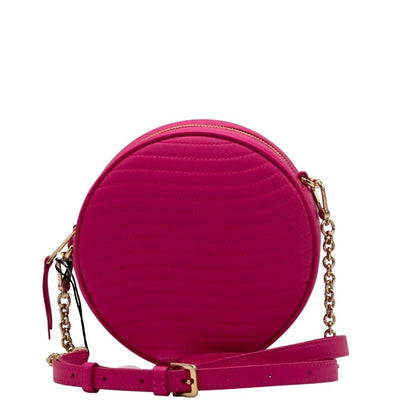 Swing Mini Round Leather Crossbody Pink
