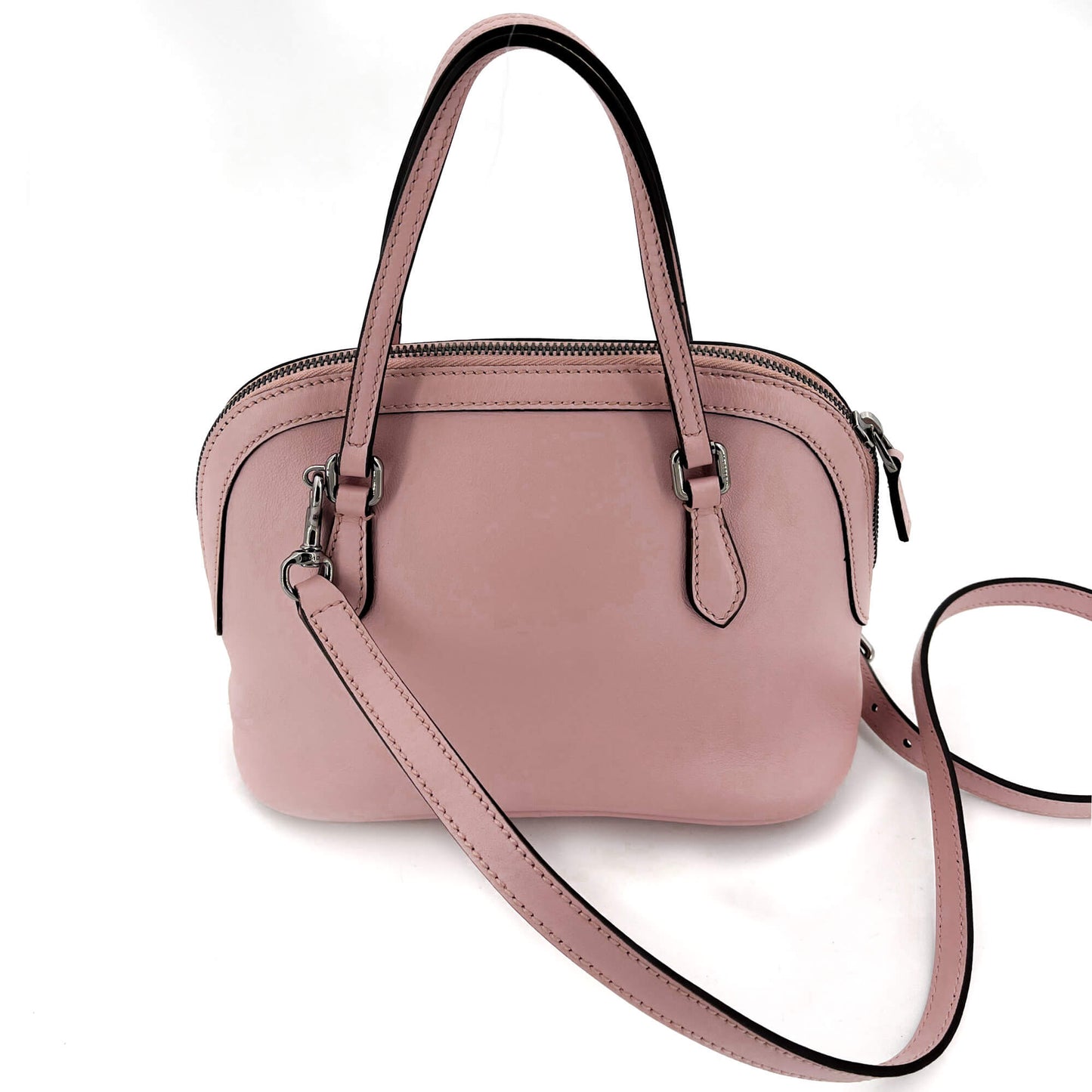 Dome Pink Leather Crossbody Bag