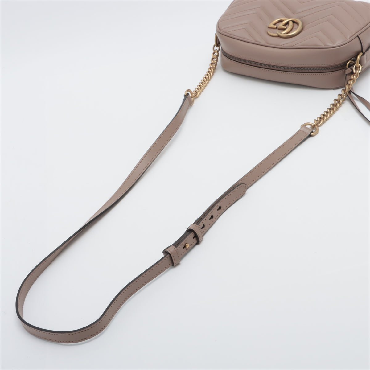GG Beige Marmont Crossbody Bag Matelassé Leather