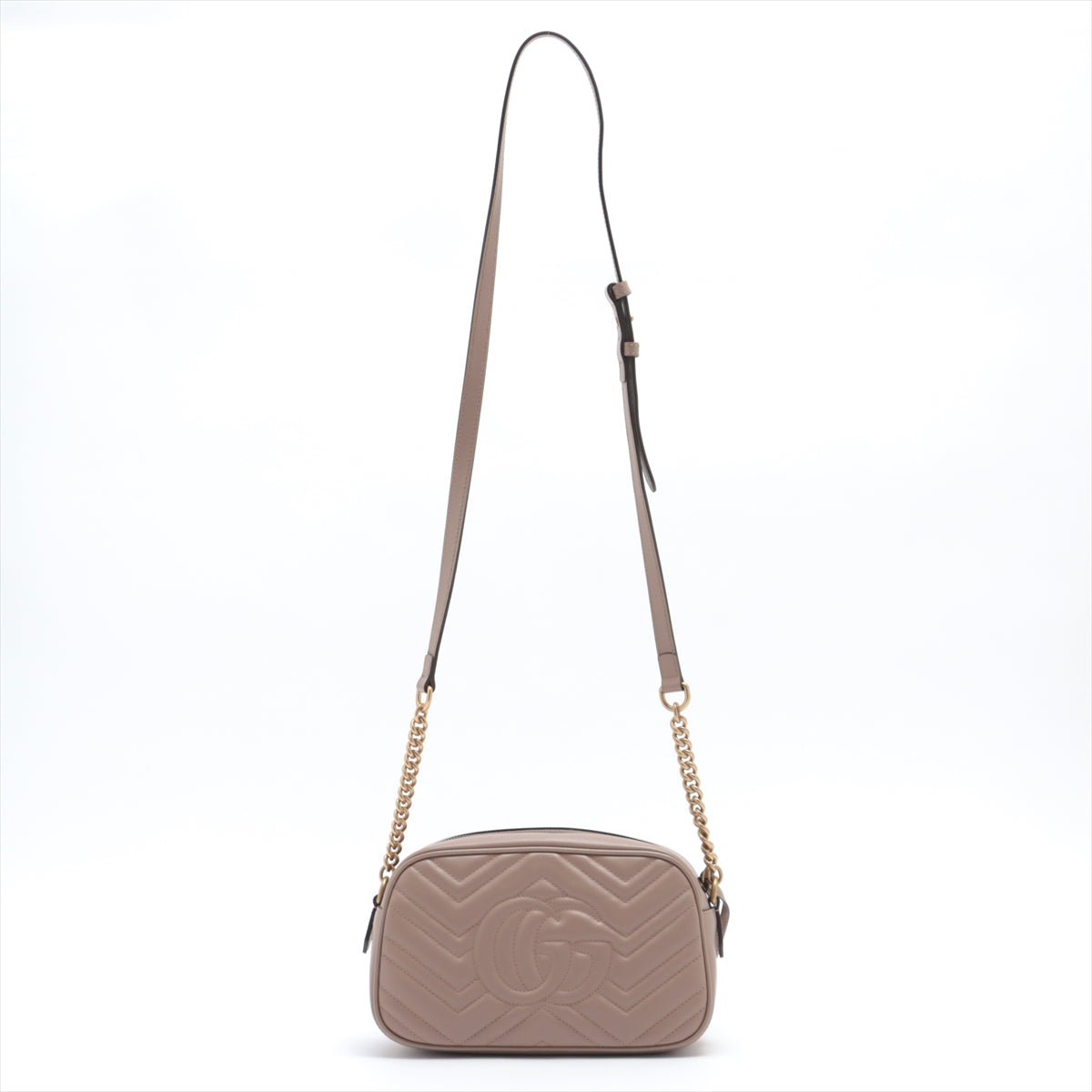 GG Beige Marmont Crossbody Bag Matelassé Leather