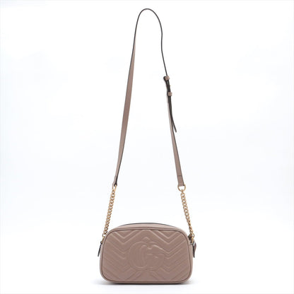 GG Beige Marmont Crossbody Bag Matelassé Leather