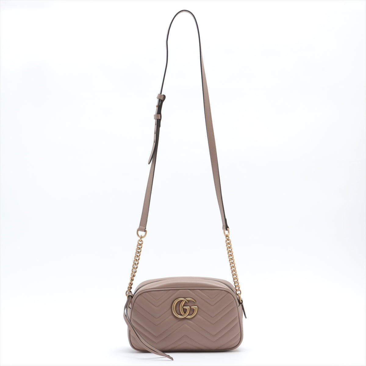 GG Beige Marmont Crossbody Bag Matelassé Leather