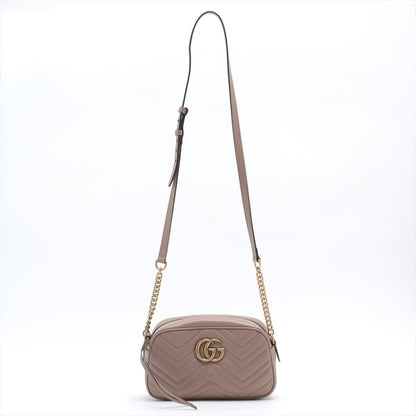GG Beige Marmont Crossbody Bag Matelassé Leather
