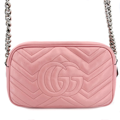 GG Light Pink Marmont Crossbody Bag Matelassé Leather