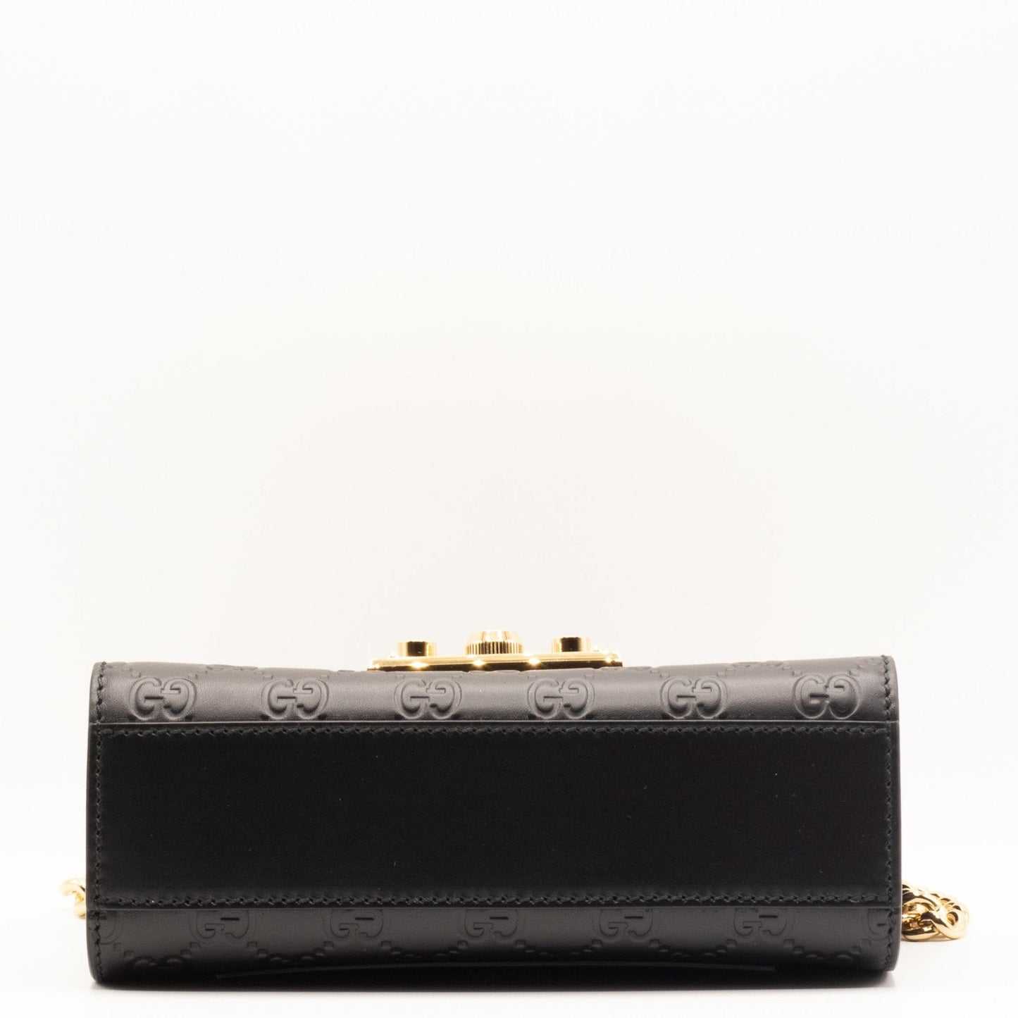 GG Padlock Crossbody Black Leather
