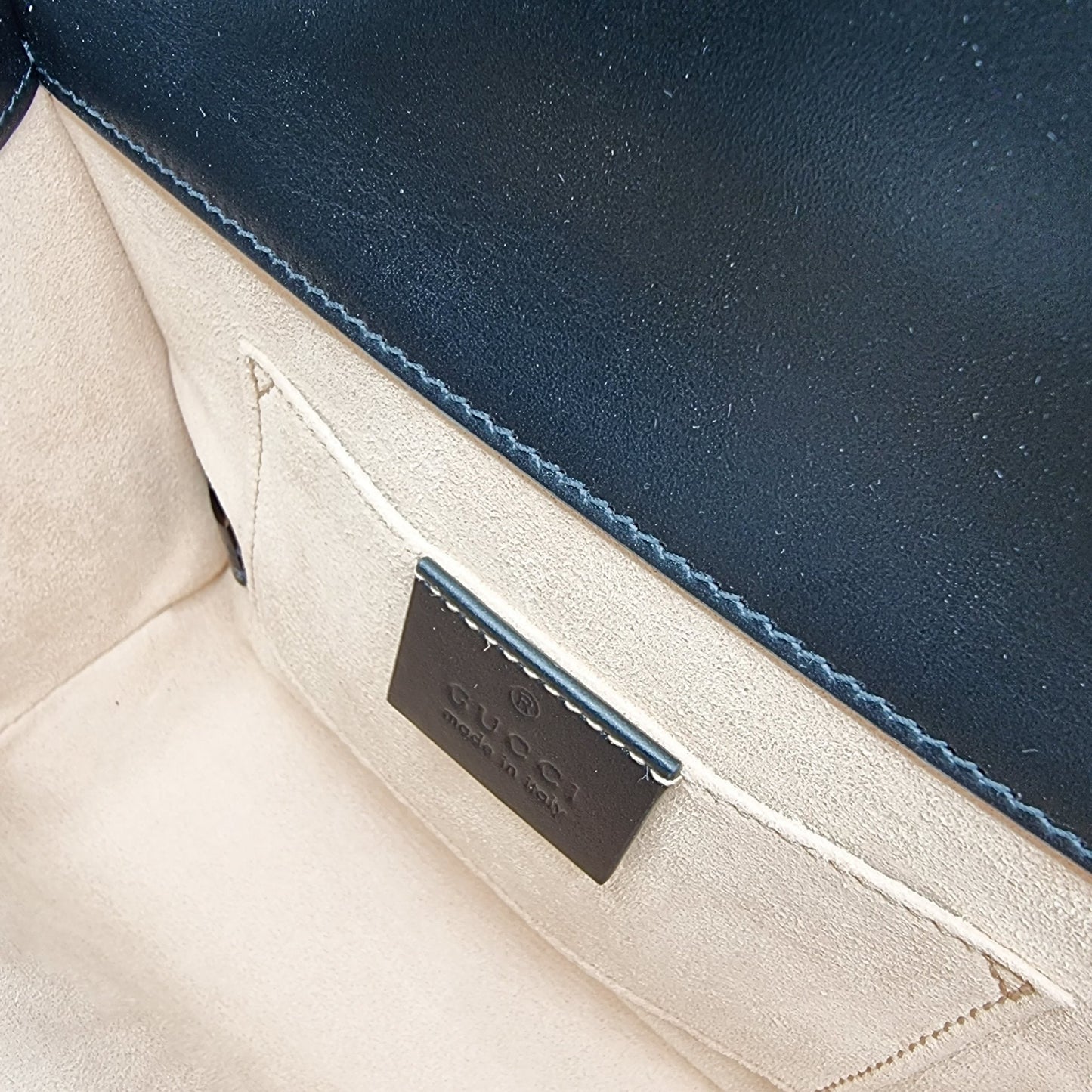 GG Padlock Crossbody Black Leather