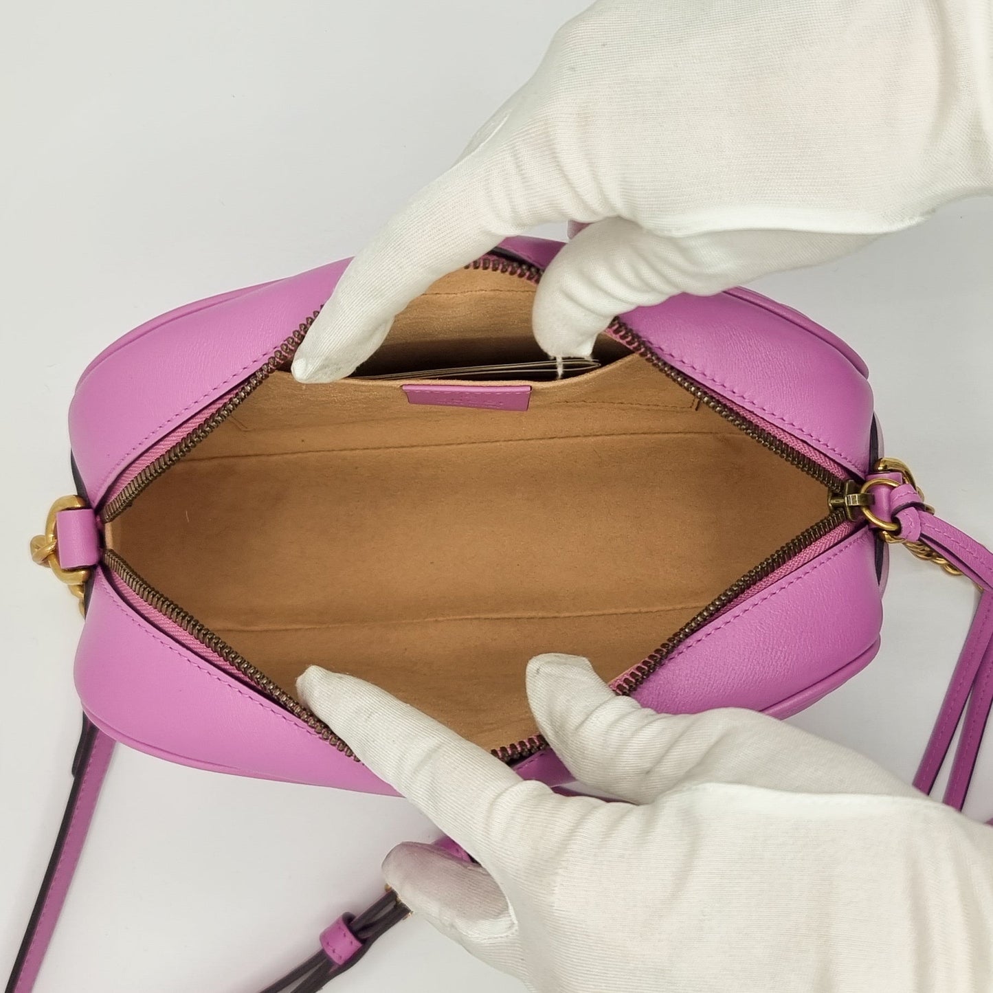 GG Pink Marmont Crossbody Bag Matelassé Leather
