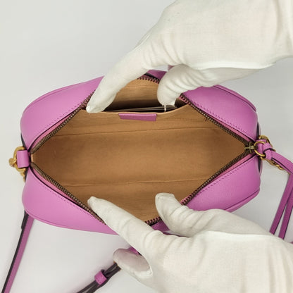 GG Pink Marmont Crossbody Bag Matelassé Leather