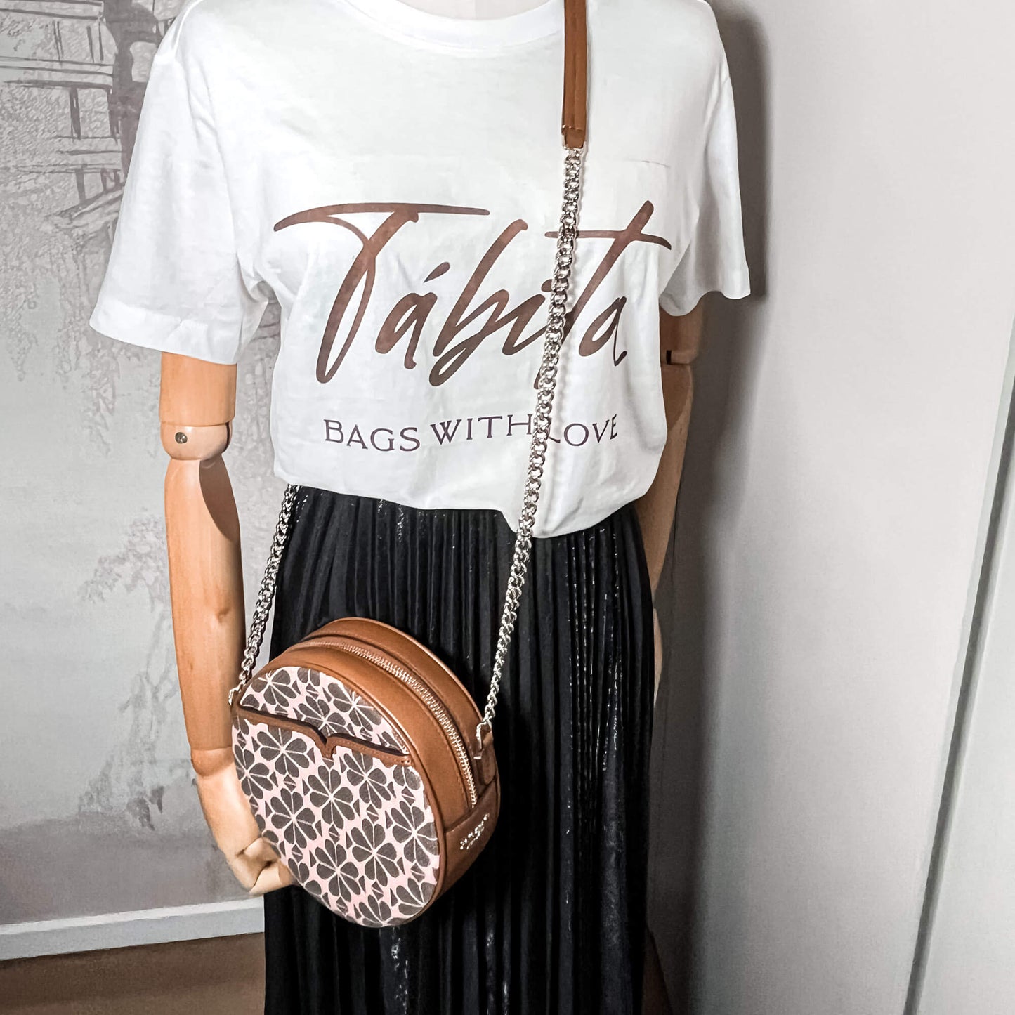 Flower Jacquard Crossbody Bag