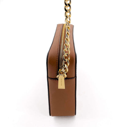 Jet Set Crossbody Brown Leather