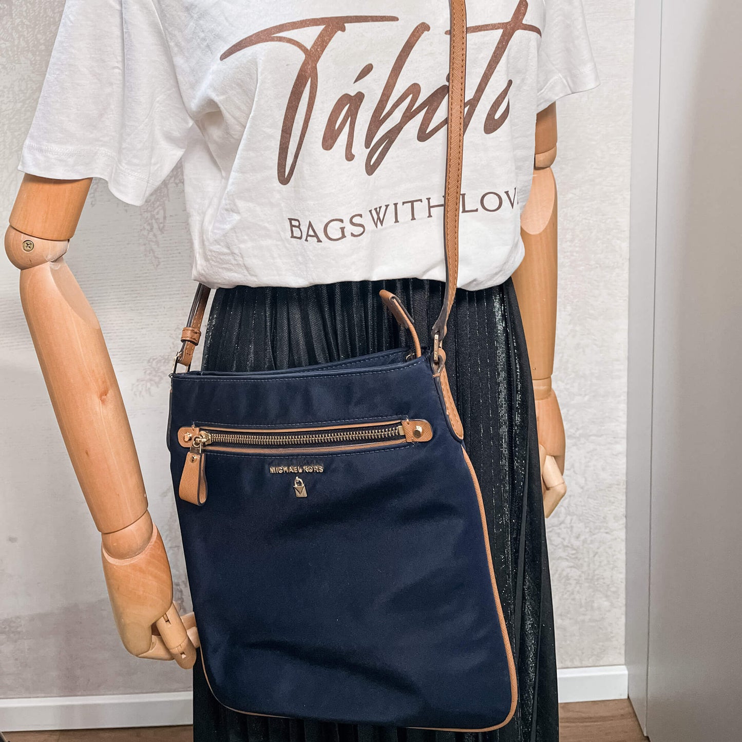 Kelsey Nylon Blue Navy Crossbody Bag