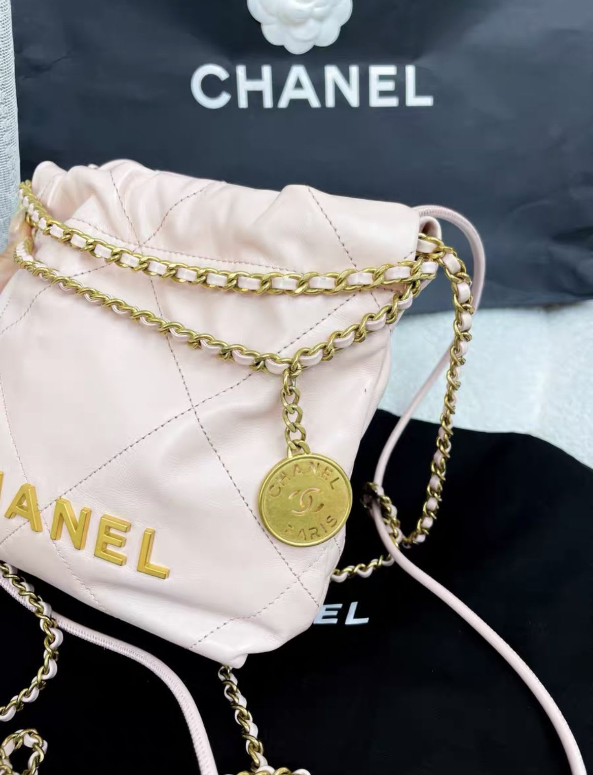 Chanel Luxury Leather Pink Shoulder Bag Style 2