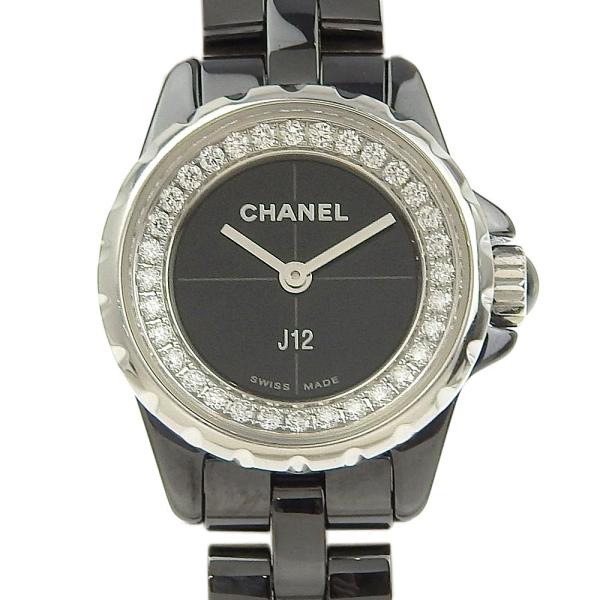 Chanel  Chanel J12 XS Ladies Quartz Wristwatch with Diamond Dial in Ceramic/Stainless Steel, Black [] H5235 in Excellent condition