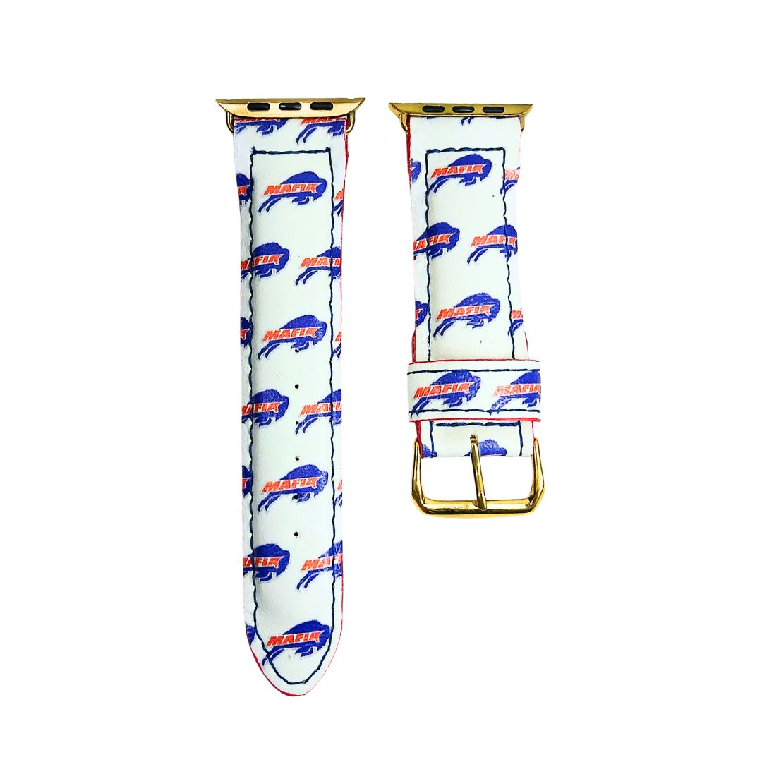 Bills Mafia Apple Watch Band | Printed Leather | Anaghe Atelier