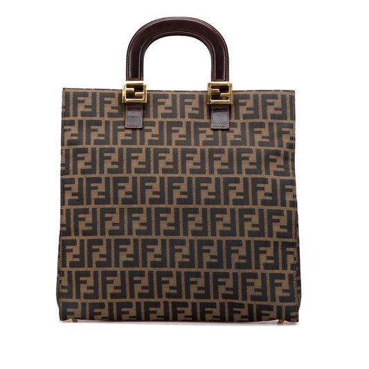 Fendi Tote Leather Red Tote Bag Style 17